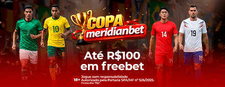 Meridianbet — Copa Meridianbet, até R$100 em freebet
